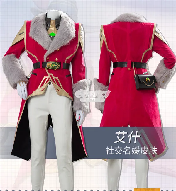 

2019 Game OW Socialite skin Ashe red Uniforms full sets A