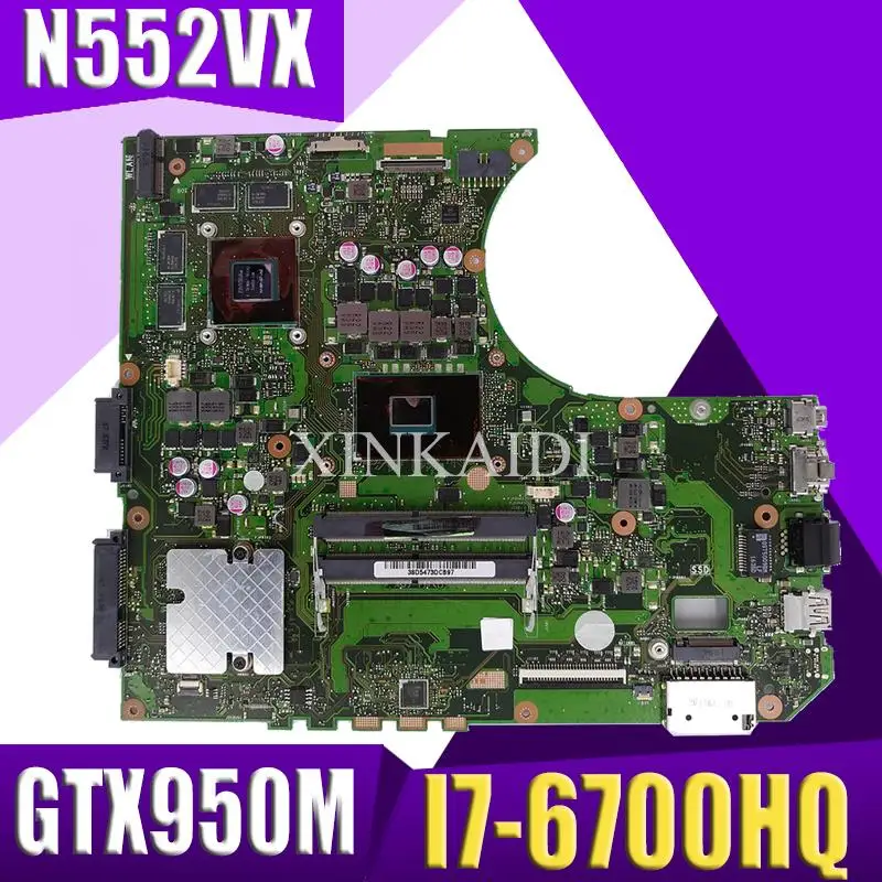 XinKaidi N552VX Laptop motherboard for ASUS VivoBook Pro N552VX N552V N552 Test original mainboard I7-6700HQ GTX950M XinKaidi N552VX Laptop motherboard for ASUS VivoBook Pro N552VX N552V N552 Test original mainboard I7-6700HQ GTX950M