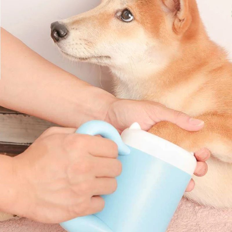 Собака кошка лапой ног чистый силиконовые чашки Pet ног шайба ведро нежный кисть лапы чистой гребень быстрой очистки грязи ПЭТ аксессуары