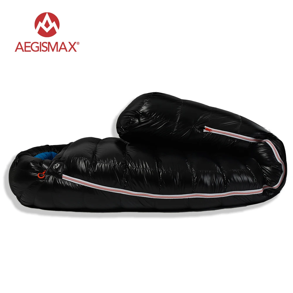 AEGISMAX 95% ganso Blanco Bolsa de dormir de invierno frío ultraligero deflector diseño Camping empalme FP800 G1-G5 - 4