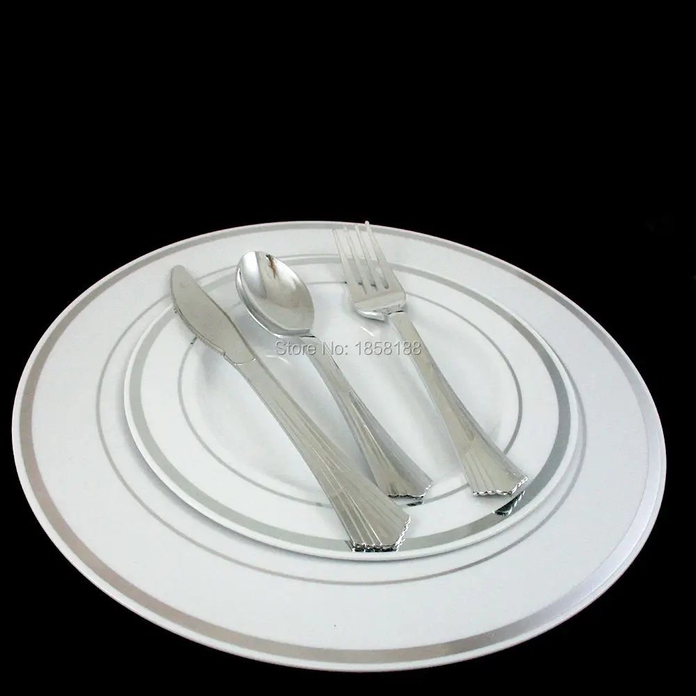 36People Dinner Wedding Tableware Disposable Plastic Plates ... 36People Dinner Wedding Tableware Disposable Plastic Plates ...