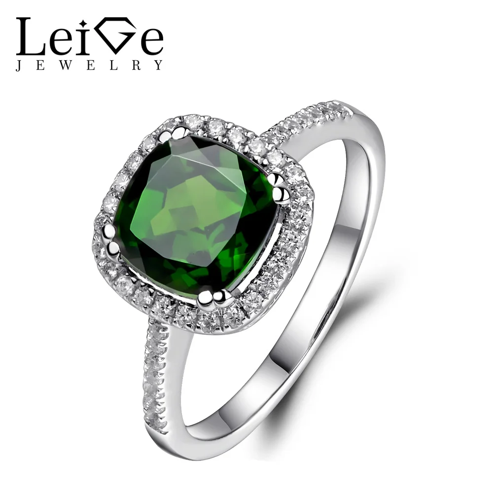 Лейдж Jewelry хром диопсид кольцо натуральный зеленый камень свадебные Обручальные кольца для Для женщин 925 серебро Подушки с Лейдж Jewelry хром диопсид кольцо натуральный зеленый камень свадебные Обручальные кольца для Для женщин 925 серебро Подушки с