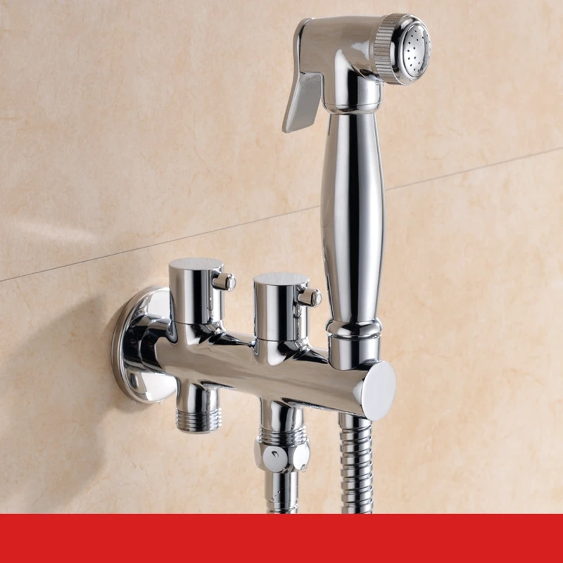 Toilet Brass Hand Held Bidet Spray Shower Head Douche Kit Shatta Copper