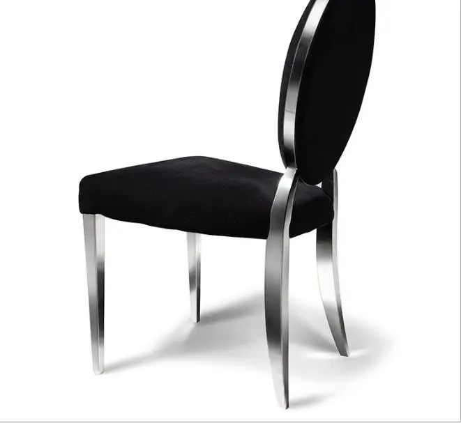 Stainless steel Dining Room Set Home Furniture minimalist modern glass dining table and 4 chairs mesa de jantar muebles comedor