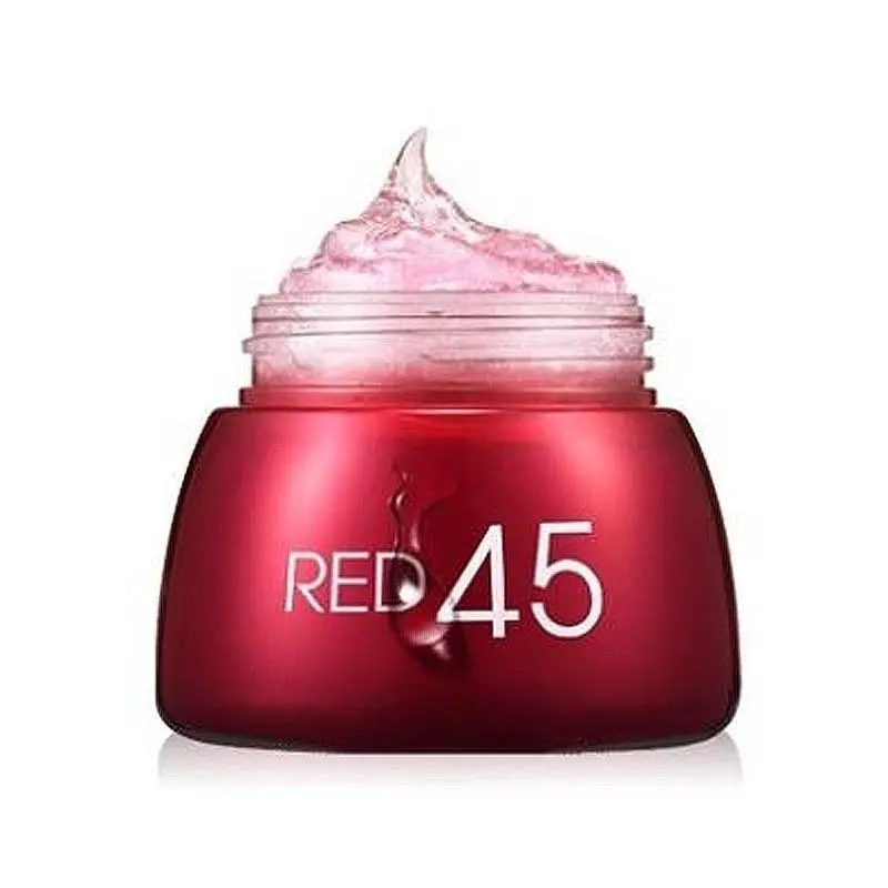 ФОТО 2016 New Sale South Korea's Authentic Mizon Red 45 Cream Hyaluronic Acid Super Hydrate Transparent Whitening Brighten Skin Tone 