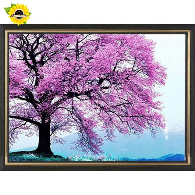 5d painting cherry blossoms