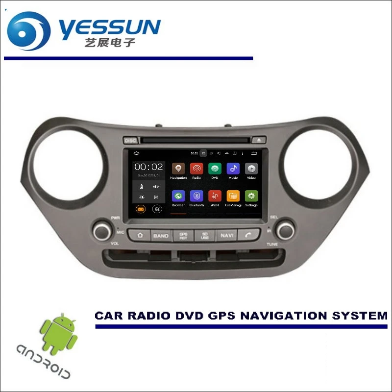 

YESSUN Wince / Android Car Multimedia Navigation For Hyundai Grand i10 2013~2016 LHD CD DVD GPS Player Navi Radio Stereo HD