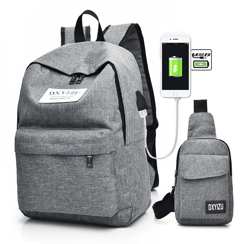 

2019 New Polyester Backpack Women & Men Large Capacity Laptop Backpack Student School Bags for Teenagers Travel Backpacks Unisex