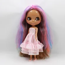 Обнаженная кукла для серии № 5 красочные волосы черная кожа кукла Обнаженная кукла