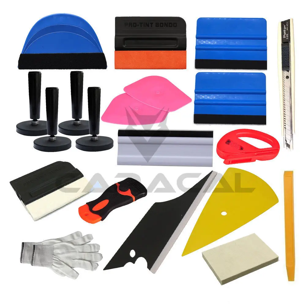 

Auto Car Vinyl Film Wraps Cutter Knife Plastic Scraper Tool Set Automobiles Safe Film Cutter Squeegee Tools Kit