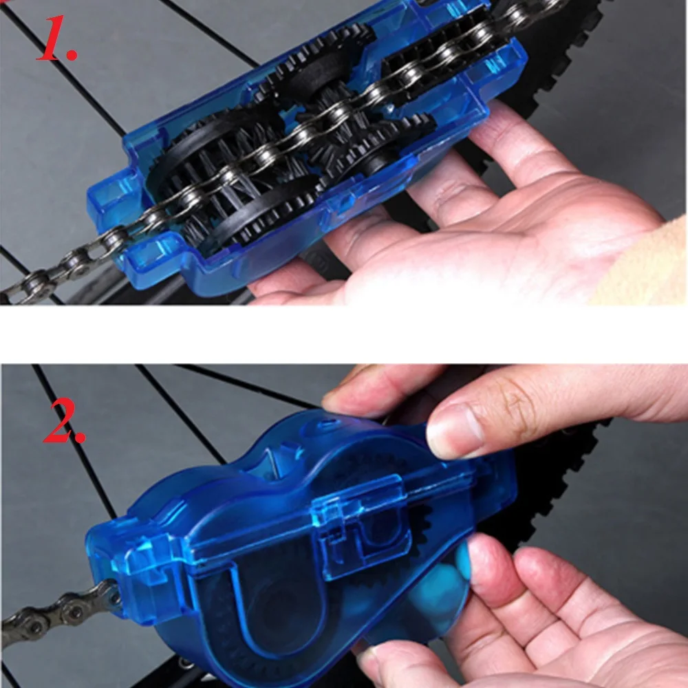 Top Nieoqar Bicyle Chain Cleaner Cleaning Bicycle 3D Chain Brush Wash Tool Set MTB Bike Protection Oil Chain for Mountain Bicycle 12