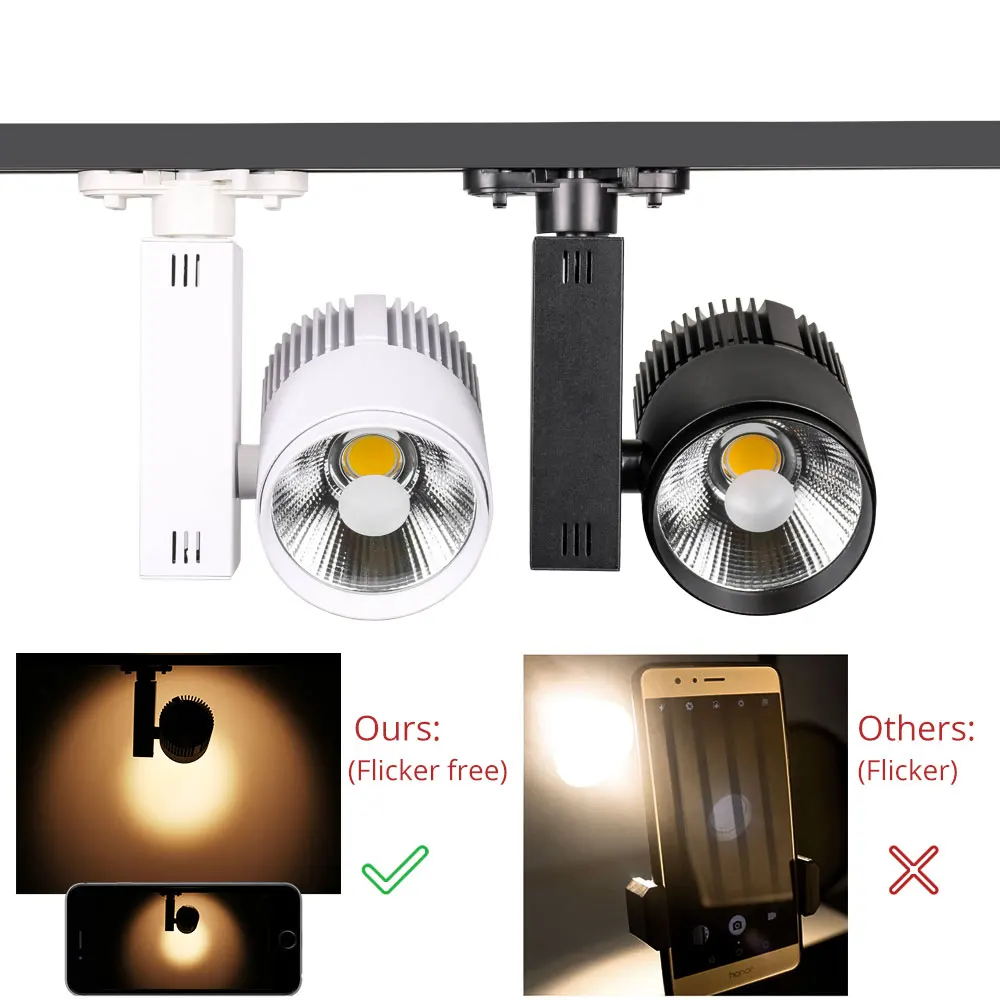 40 Вт современный COB отслеживание света Диммируемый рельсовый прожектор магазин одежды прожекторы светильники окна светодиодный Трек освещение системы