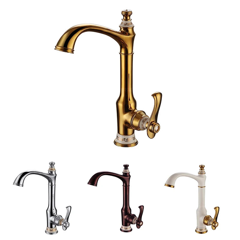 European Style Antique Kitchen Basin Sink Faucet Cold And Hot