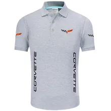 Летняя Высококачественная брендовая рубашка поло с логотипом Chevrolet corvette, рубашка с коротким рукавом, модная повседневная Однотонная рубашка поло, рубашки унисекс