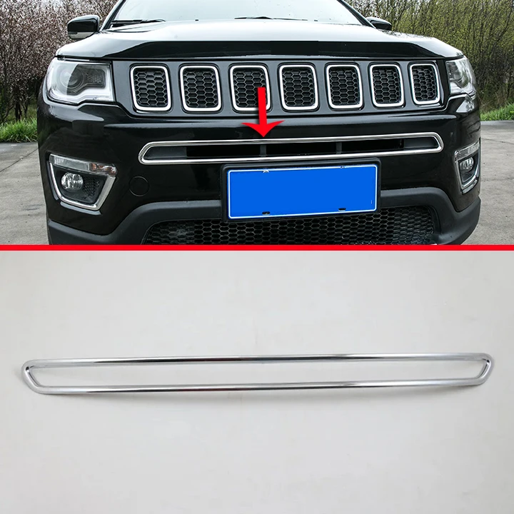 

ABS Chrome Front Grille Around Trim For Jeep Compass 2017 2018