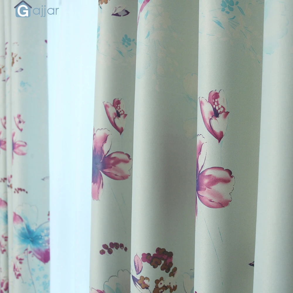 Gajjar 2019 HOT 1PC Insulated Foam Lined butterfly Blackout Grommet Window Curtain Panels Home  250cm x 100cm Curtain 18Oct24