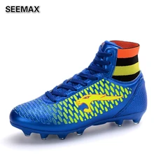 2016 Brand Men’s High Top Soccer Cleats Boots Outdoor Football Shoes Women Unisex AG Botas de Futbol Boys Soccer Shoes Original