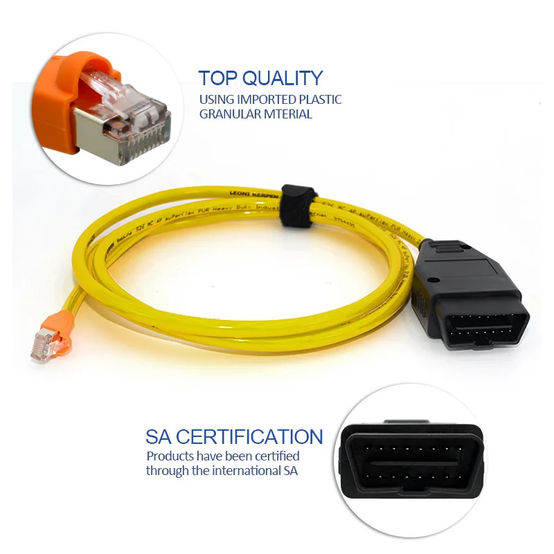 3 шт./лот ESYS кабель для передачи данных ENET Ethernet к OBD E-SYS ICOM кодирования для F-serie автомобиля диагностический инструмент кабель