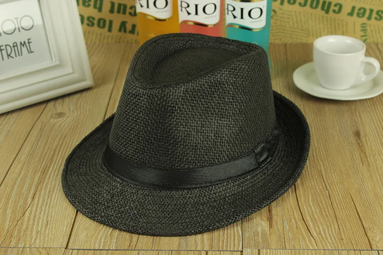 ONE SIZE ADJUSTABLE UNISEX MEN WOMEN SUMMER BEACH TRILBY STRAW PANAMA WIDE BRIM BEACH CAP ENGLISH STYLE SUN HAT