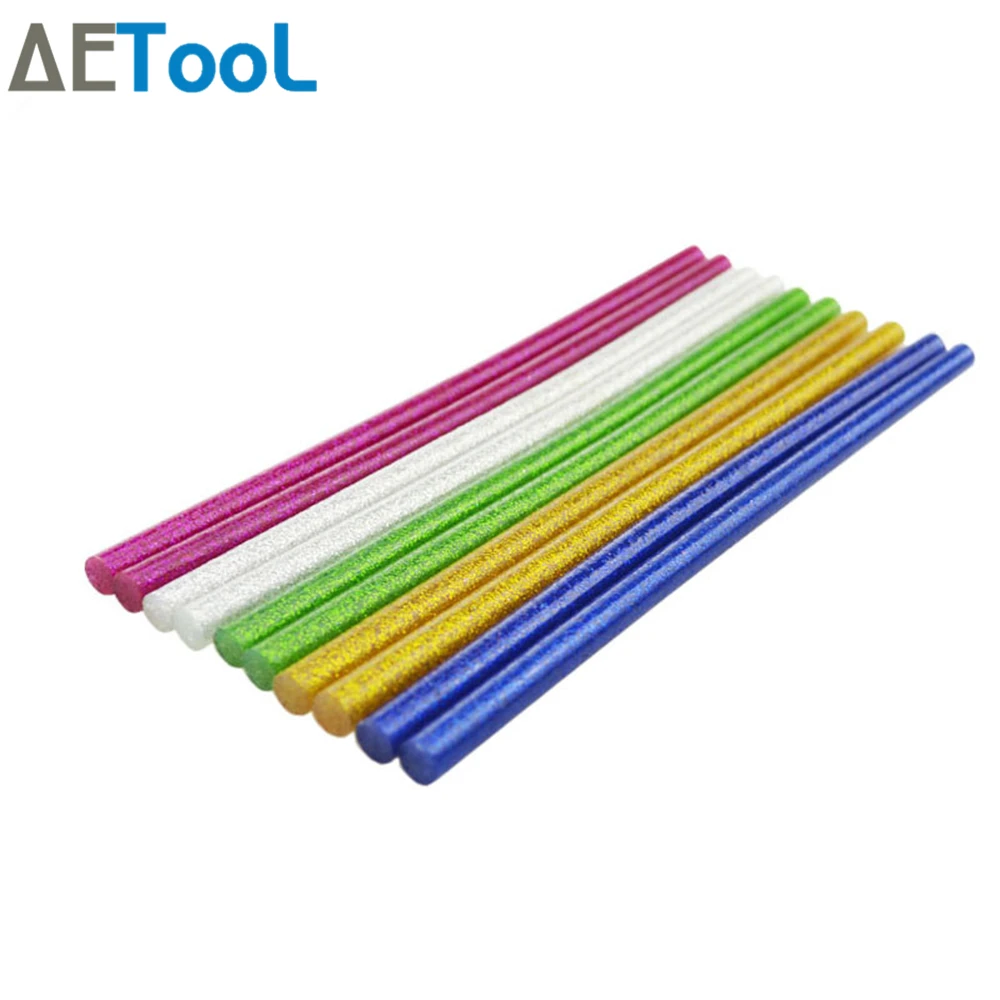 AETool 10pcs/lot Color Hot Melt Glue Stick 7mm for Glue Gun High