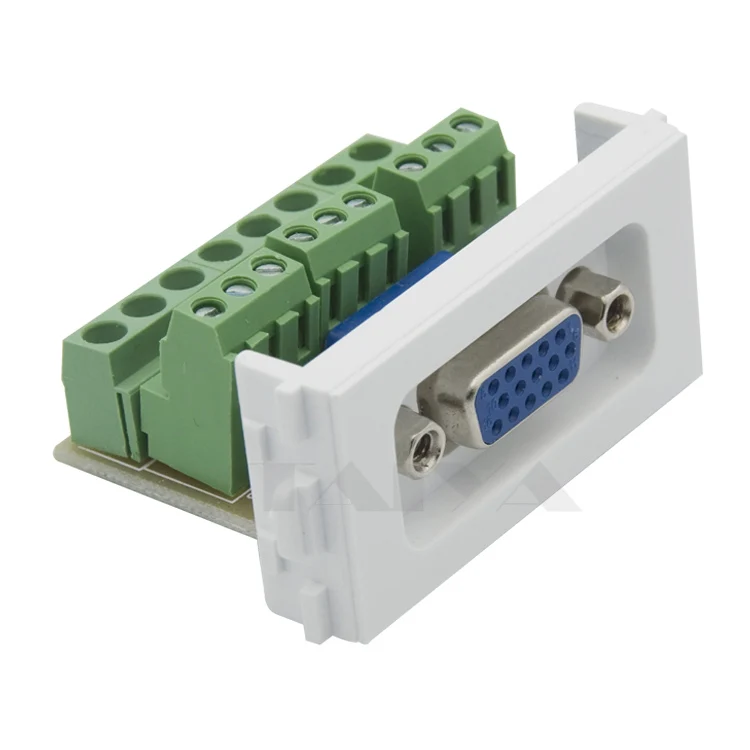 3+9 VGA connector wall plate with backside screw connectorin Extension