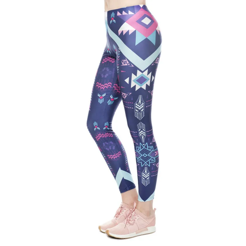 Tattyire Elastic Waist Band Printing Printed Leggins Women Leggings