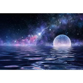 

Laeacco Night Scene Moon Water Light Bokeh Baby Party Photography Backdrops Photographic Backgrounds Photocall For Photo Studio