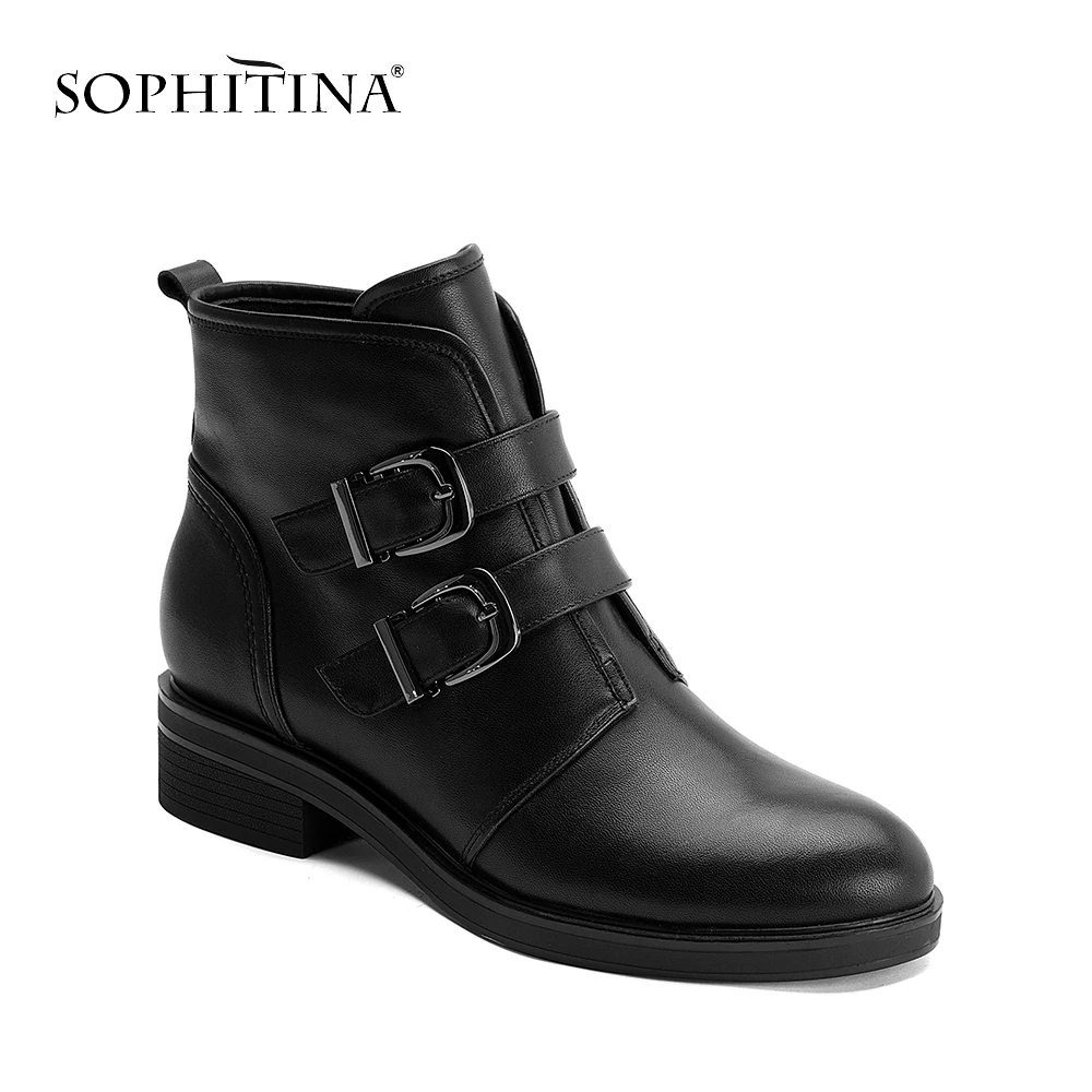 SOPHITINA/Ботинки женские. Стильные ботинки выполнены из натуральной кожи. Спереди