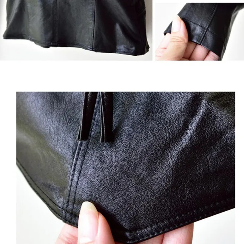 Winter Women PU Leather Jackets Casual Big Size Outerwear Black Long Sleeve Women Basic Jacket Coats Plus Size Women Clothing
