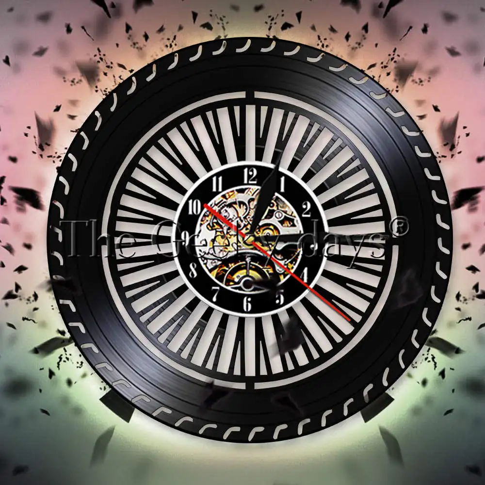 Performance Wheel Wall Decorative Wall Clock Modern Car Wheel Car