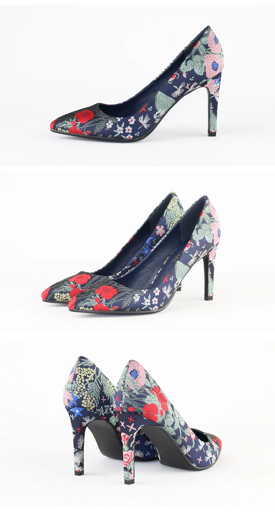5 Embroider Sexy Pointed Toe Dress Shoes