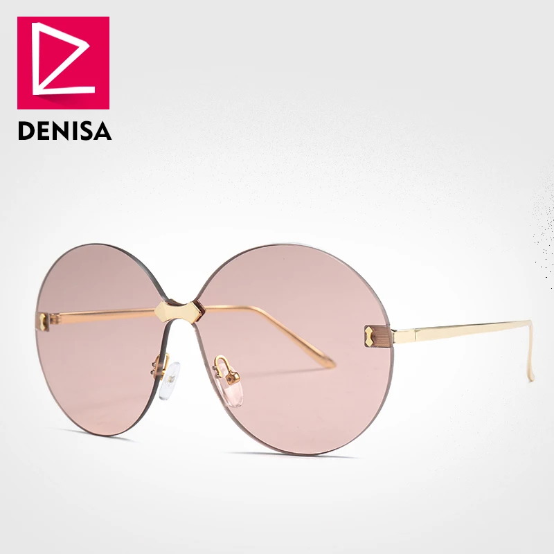 Солнцезащитные очки DENISA G22050 для мужчин и женщин винтажные большие круглые без