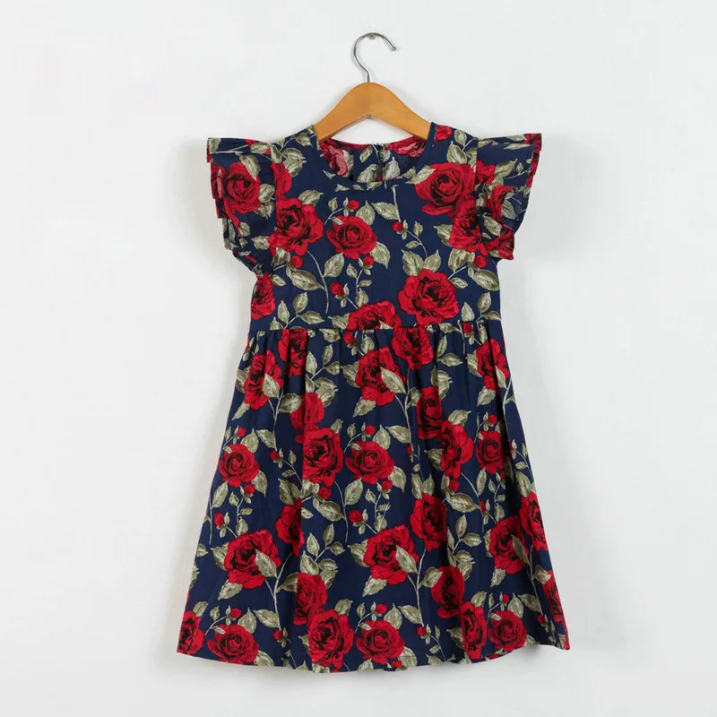 Girls Casual Cotton Dresses Summer Children Short Sleeve Vestidos Baby Girls Beach Clothes Dress Kids Princess Dresses For Girl (7)