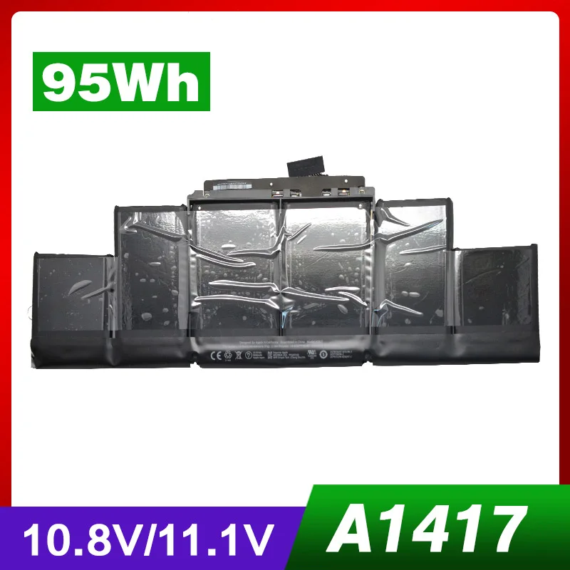 

95WH laptop battery for Apple MacBook Pro 11" A1417 A1398 for MacBook Retina Pro 15" fits ME665LL/A ME664LL/A MC975LL/A