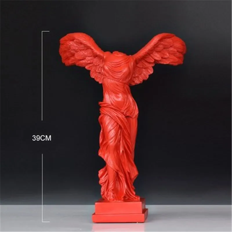 

33-57cm Victory Goddess Sculpture Ancient Greek Statue Figurines Resin Craftwork Home Furnishing Articles L3436