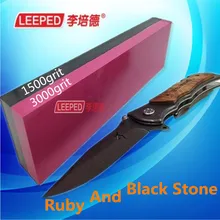 LEEPED 1500/3000 зернистость двухсторонняя профессиональная натуральный черный камень и рубиновый точилка для ножей точильный камень точильные камни