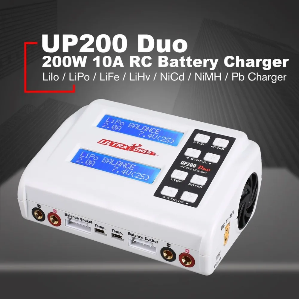 

Ultra Power UP200 DUO 200W 10A AC / DC Battery Balance Charger / Downloader for LiPo LiFe Lilon LiHV NiCd NiMh Pb RC Battery