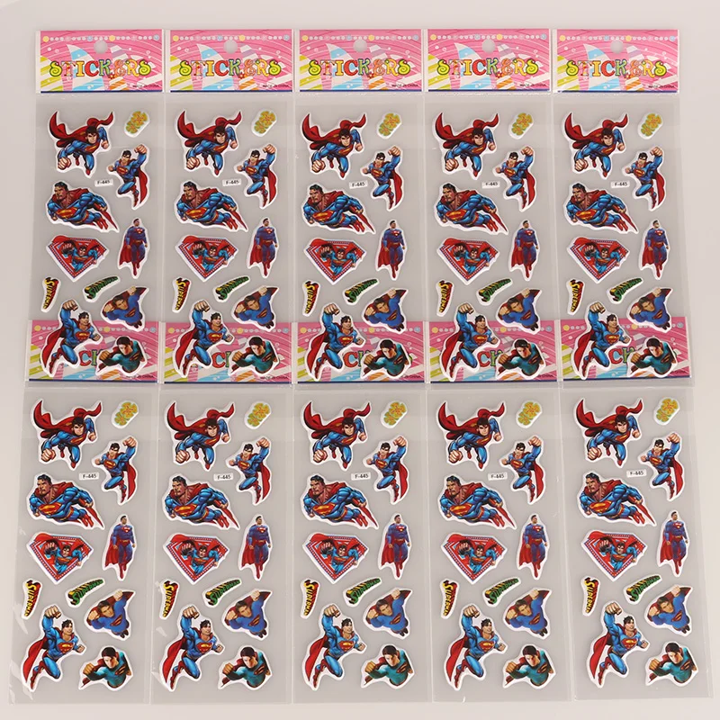 

1-6-10 Sheets DC Super Heroes DIY Stickers Super man Superman Stickers Toys Gift For Kid Rewards For Mobile Phone Laptop Sticker