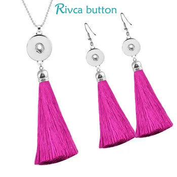 

19 COLOR EarringP01817 newest OEM ,ODM welcome earring button tassels snap button earring,tassels earring for women