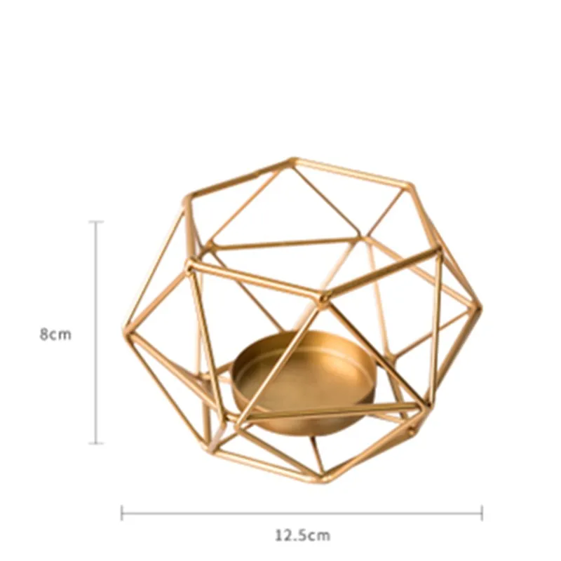 Скандинавский минималистичный геометрический металлический Железный канделябр креативный стол аксессуары для дома ужин при свечах Свадебные украшения - Цвет: Цвет: желтый