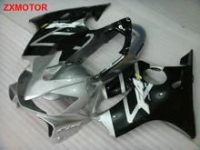 100% подходит для Литья Под Давлением обтекатели для Honda CBR600 F4I 04 05 06 07 серебро черный обтекателя комплект CBR 600 F4I 2004-2007 PU11