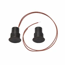 Проводной дверной оконный датчик, магнитный переключатель NO, NC 200V 10 Вт, черная, Премиум класс, огнеупорный корпус из АБС-пластика домашняя сигнализация для офиса Системы 350A