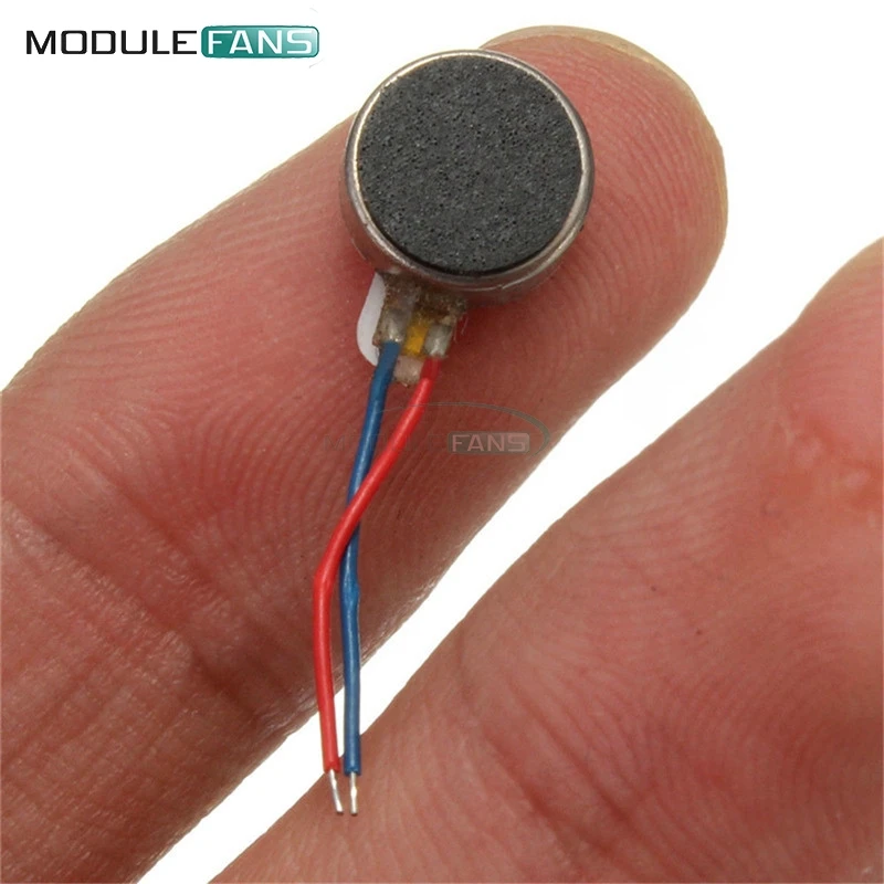 2PCS Coin Flat Vibrating Micro Motor DC 3V 8mm For Pager and Cell Phone Mobile 