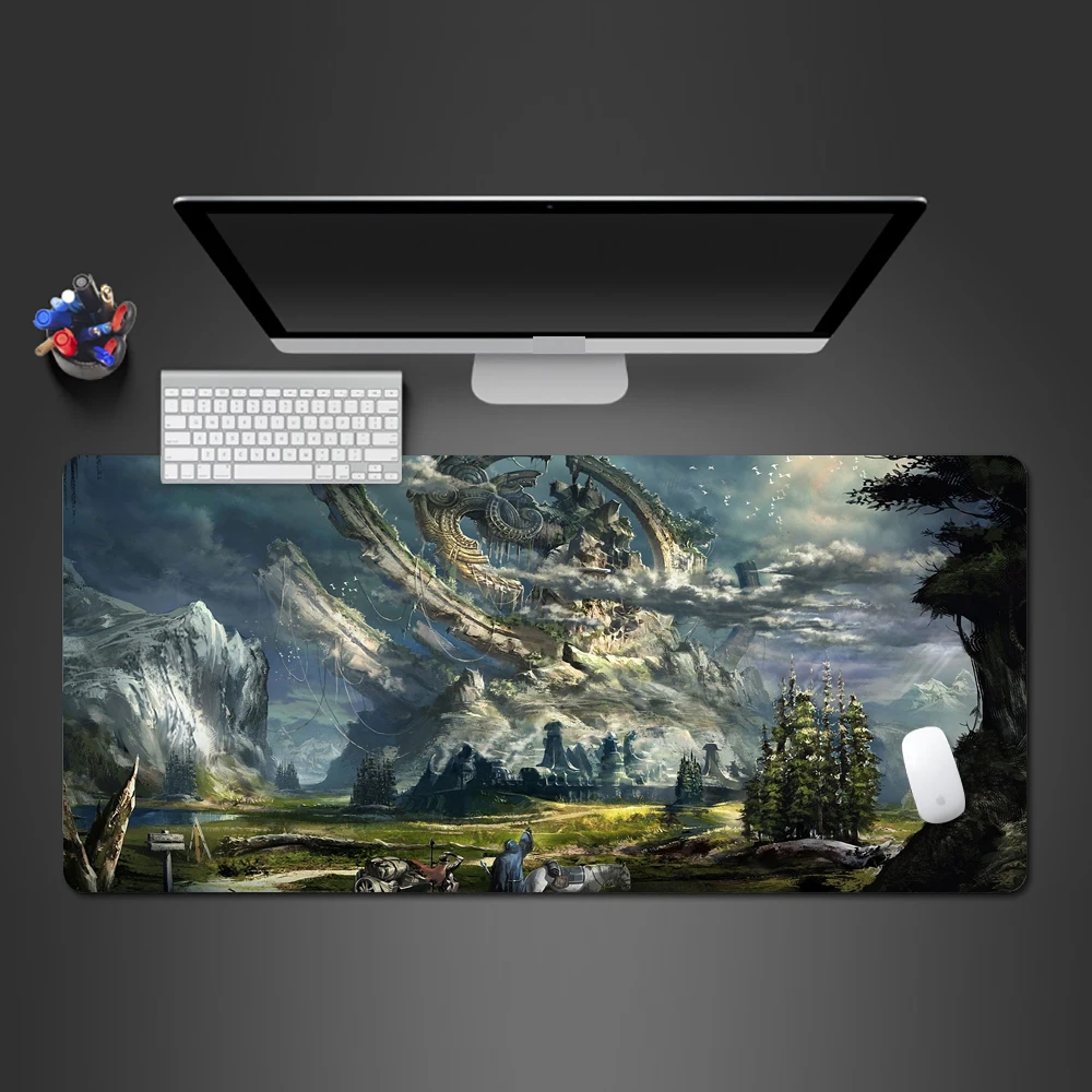 

Dream Sky City Mouse Pad High Quality Rubber Washed Mouse Pad PC Computer Table Mat Game Accessories Large Mat Gaming Mousepad