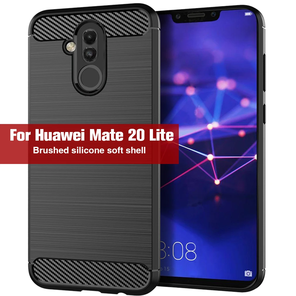 Чехол для Huawei Mate 20 Lite чехол Honor 8X роскошный из углеродного волокна P Smart 2019 P20 P30 10 Coque