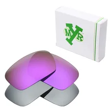 2 пары Mryok поляризованные Сменные линзы для солнцезащитных очков Оукли Badman серебристый титан и плазменный фиолетовый