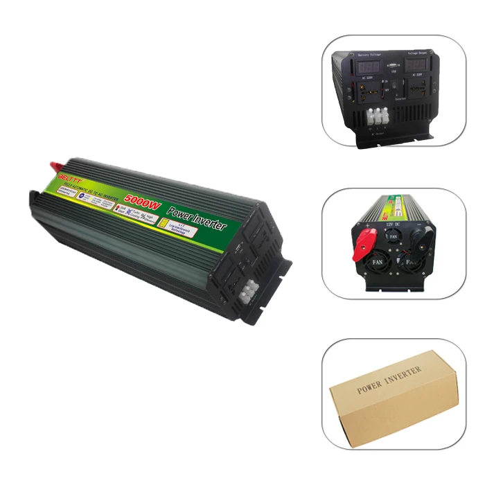 US $266.66 Free shipping Hot Sale Factory Direct 5000W 10000W peak power Car Power Inverter with USB port DC24V to AC220V