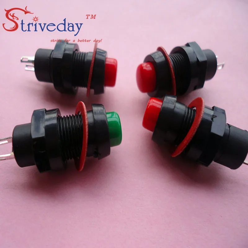 

Self locking Mini button switch DS-211 power switch button 10MM red green