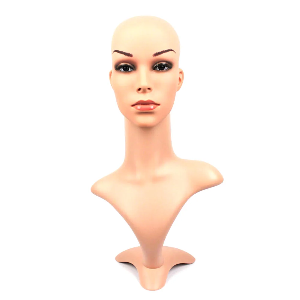 High quality PE Realistic female mannequin manikin dummy head for mask