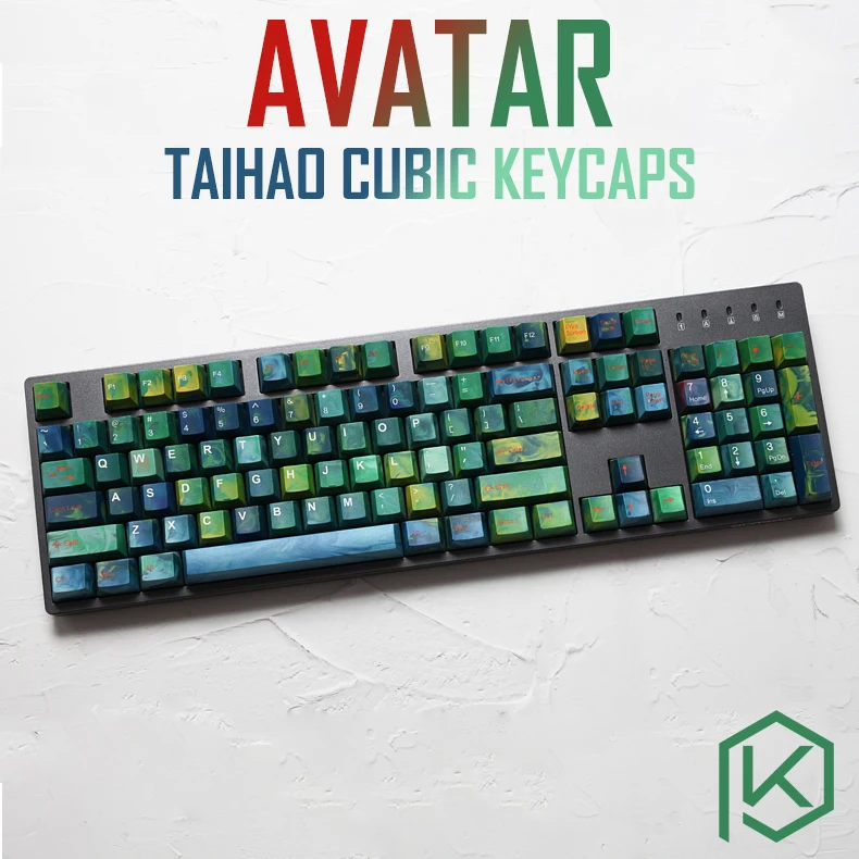 Dsa branco azul colorway dye sub keycap